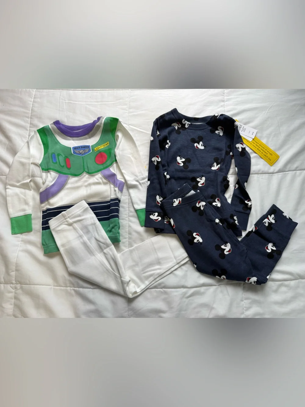 GAP Disney Buzz LightYear & Mickey Mouse Baby Cotton long Sleeve Pajamas NEW NWT